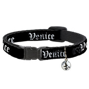 Cat Collar Breakaway - VENICE Old English Black White Breakaway Cat Collars Buckle-Down   