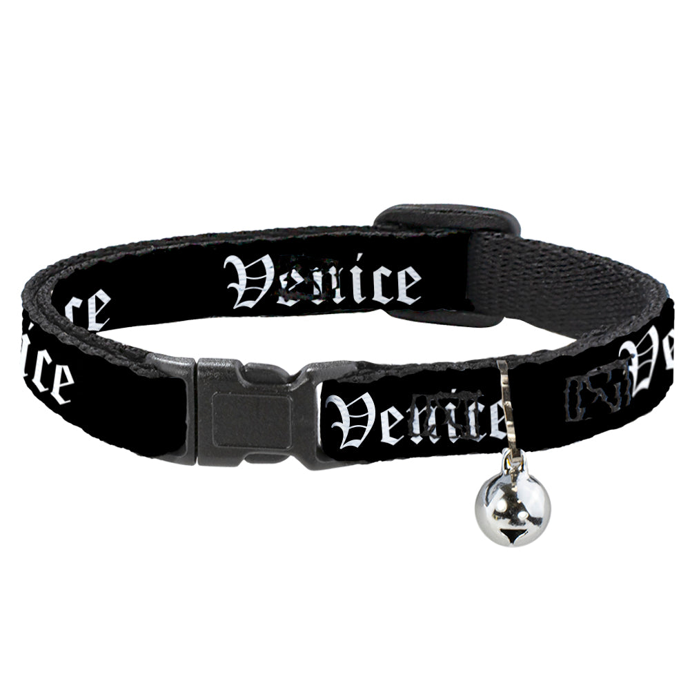 Cat Collar Breakaway - VENICE Old English Black White Breakaway Cat Collars Buckle-Down   
