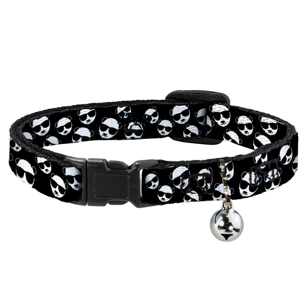 Cat Collar Breakaway - Multi Panda w Sunglasses Black White Breakaway Cat Collars Buckle-Down   