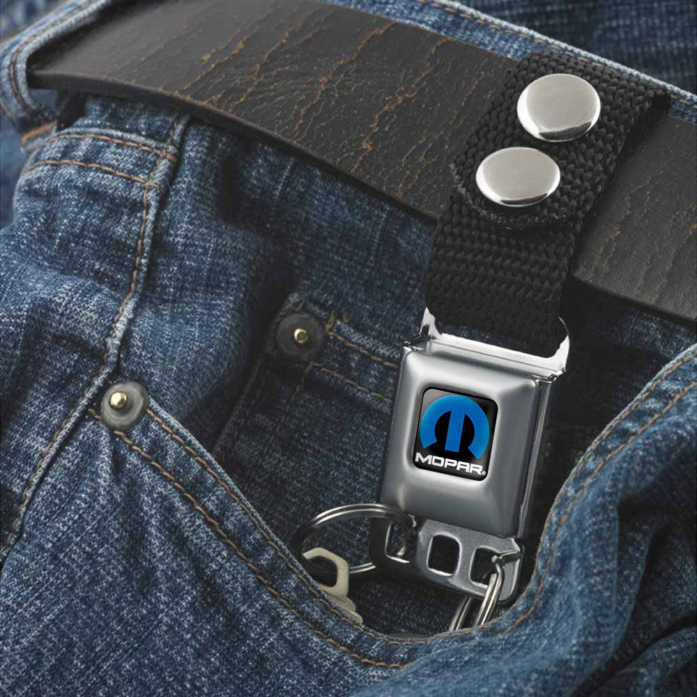 Keychain - MOPAR Logo Full Color Black Blue White Keychains Mopar   