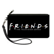 Canvas Zipper Wallet - SMALL - FRIENDS-THE TELEVISION SERIES Logo Black White Multi Color Canvas Zipper Wallets Friends   