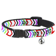 Cat Collar Breakaway - Arrows White Multi Color Breakaway Cat Collars Buckle-Down   
