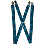 Suspenders - 1.0" - Tattoo Johnny-Brutal Blue Suspenders Tattoo Johnny   