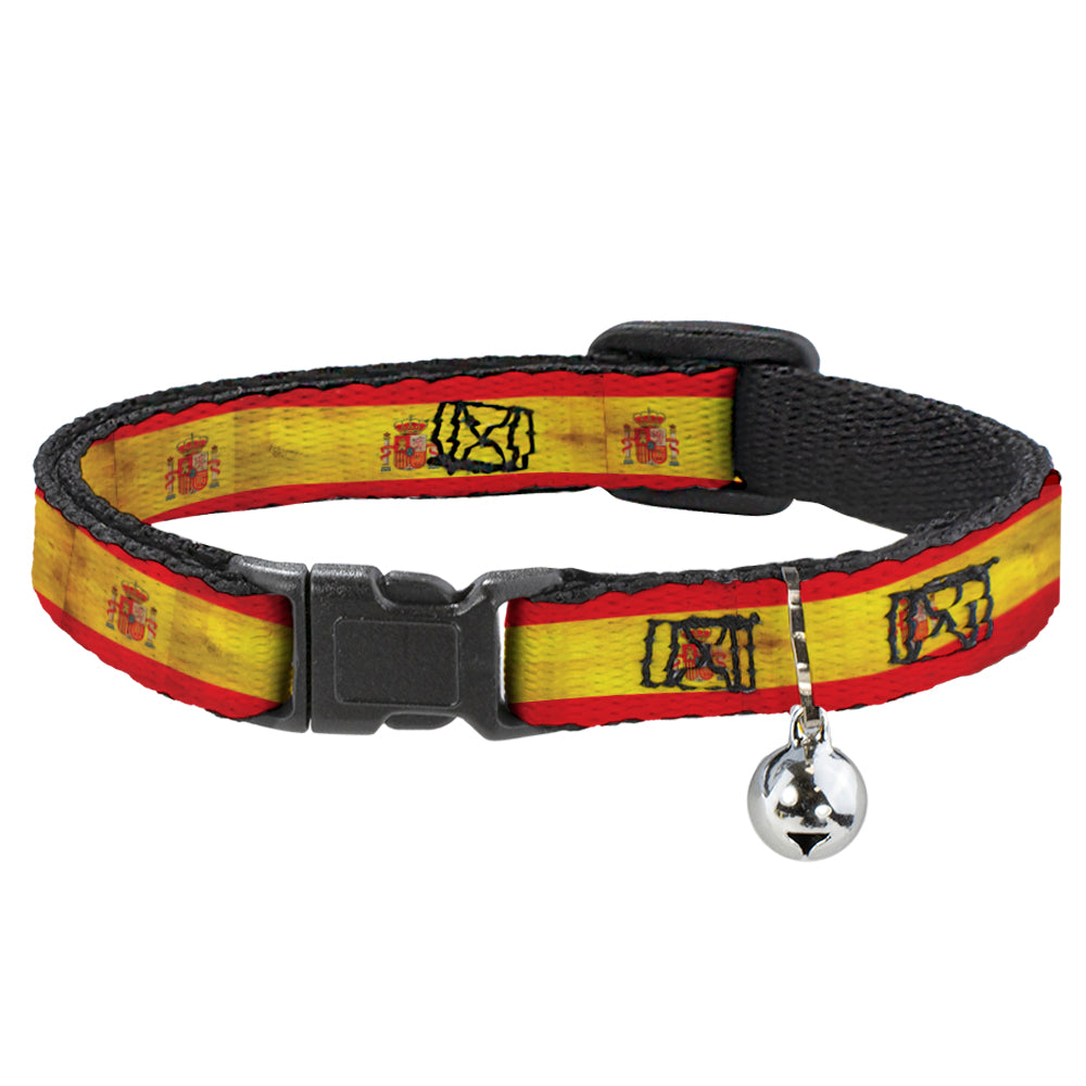 Cat Collar Breakaway - Spain Flag Continuous Vintage Breakaway Cat Collars Buckle-Down   