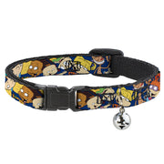 Cat Collar Breakaway with Bell - Nick 90's Rewind 16-Character Poses Navy Blue Breakaway Cat Collars Nick 90s
