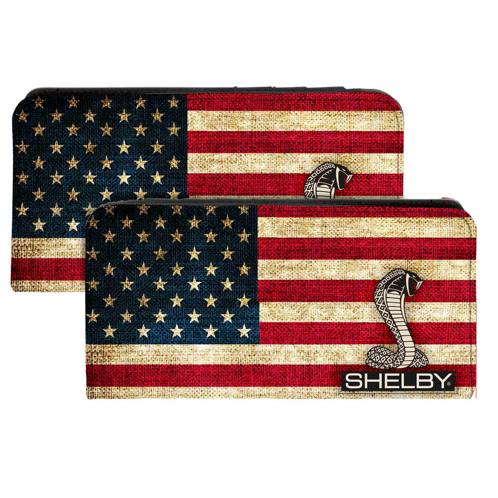 Canvas Snap Wallet - SHELBY Tiffany Box Americana Black White Canvas Snap Wallets Shelby