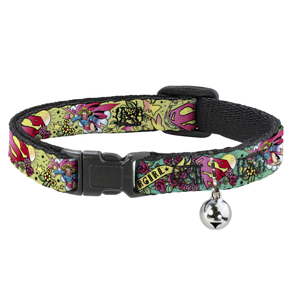 Cat Collar Breakaway - Supergirl Tattoo Scene Breakaway Cat Collars DC Comics   