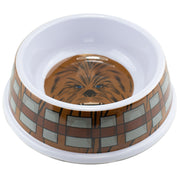 Single Melamine Pet Bowl - 7.5 (16oz) - Star Wars Chewbacca Face + Bandolier Bounding Browns Gray Pet Bowls Star Wars   