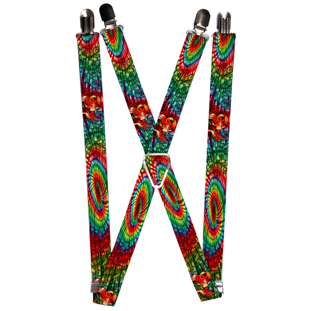 Suspenders - 1.0" - Tattoo Johnny-Bird Kiss Suspenders Tattoo Johnny   