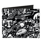 Canvas Bi-Fold Wallet - Comic Nightmare Canvas Bi-Fold Wallets Buckle-Down   