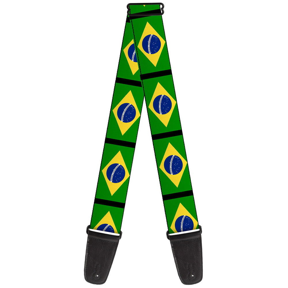 Guitar Strap - Brazil Flags Guitar Straps Buckle-Down   