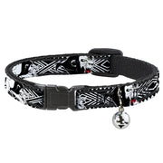 Cat Collar Breakaway - Lion King Scar Poses White Black Breakaway Cat Collars Disney   