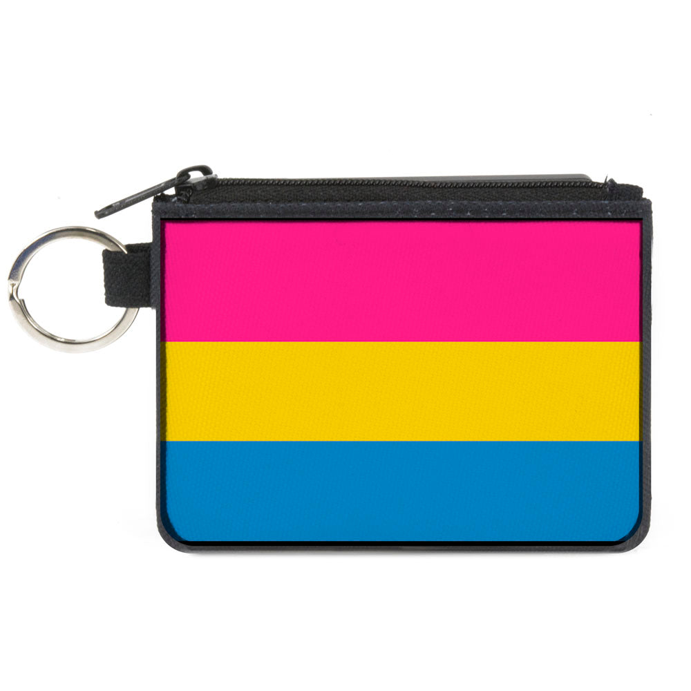 Canvas Zipper Wallet - MINI X-SMALL - Flag Pansexual Pink Yellow Blue Canvas Zipper Wallets Buckle-Down   