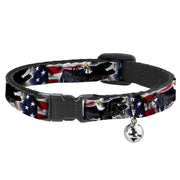 Cat Collar Breakaway - Flying Eagle American Flag Breakaway Cat Collars Buckle-Down   
