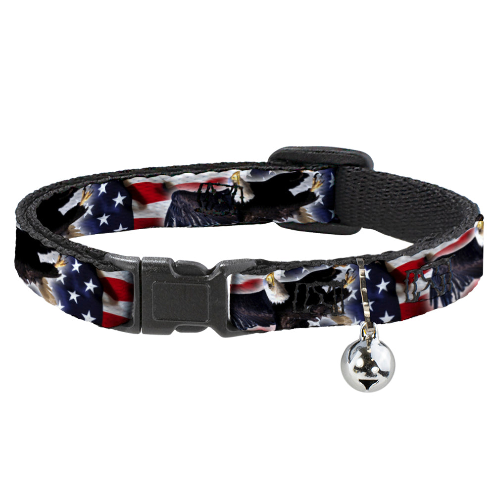 Cat Collar Breakaway - Flying Eagle American Flag Breakaway Cat Collars Buckle-Down   