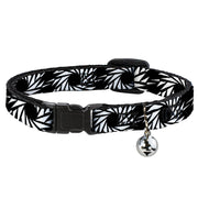 Cat Collar Breakaway - Pinwheel Black White Breakaway Cat Collars Buckle-Down   