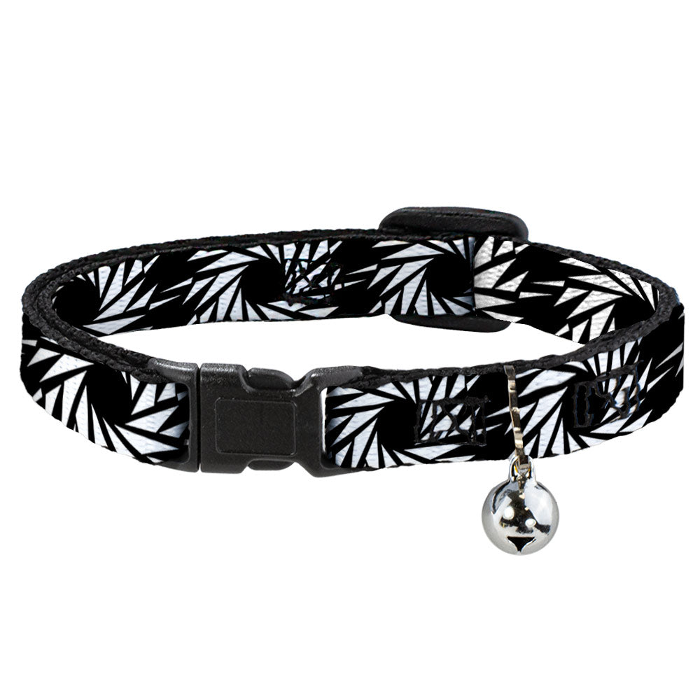 Cat Collar Breakaway - Pinwheel Black White Breakaway Cat Collars Buckle-Down   
