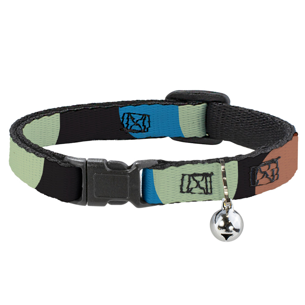 Cat Collar Breakaway - Polka Dots CLOSE-UP Black Blue Sage Brown Breakaway Cat Collars Buckle-Down   