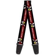 Guitar Strap - Dodge SCAT PACK Badge Logo Stripe Red Black White Guitar Straps Dodge   