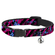 Cat Collar Breakaway - Voodoo Black Pink Blue Breakaway Cat Collars Buckle-Down   