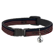 Cat Collar Breakaway - United States Flag Stars & Stripes Distressed Breakaway Cat Collars Buckle-Down   