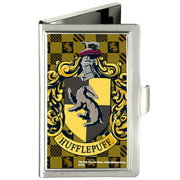 Business Card Holder - SMALL - Hufflepuff Crest FCG Golds Black Business Card Holders Harry Potter Default Title