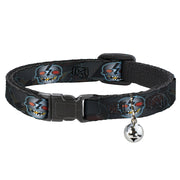 Cat Collar Breakaway - High Voltage Skull Breakaway Cat Collars Buckle-Down   