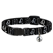 Cat Collar Breakaway - Zodiac LEO Symbol Black White Breakaway Cat Collars Buckle-Down   
