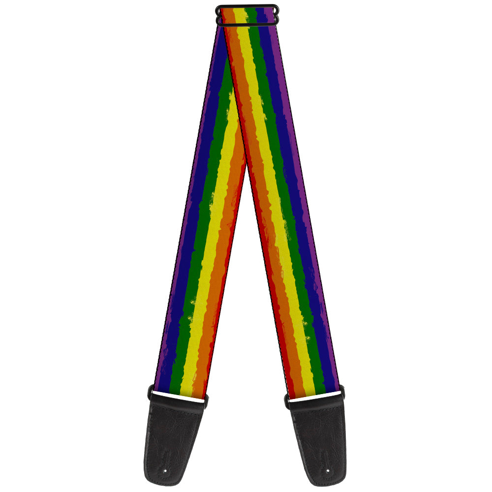 Guitar Strap - Rainbow Stripe Painted Guitar Straps Buckle-Down   