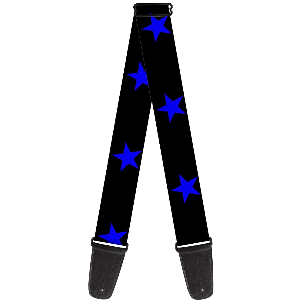Guitar Strap - Star Black Blue Guitar Straps Buckle-Down   