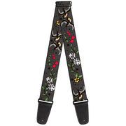 Guitar Strap - Lucky CLOSE-UP Gray Guitar Straps Buckle-Down   