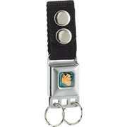 Keychain - Fred Face Full Color Turquoise Keychains The Flintstones   