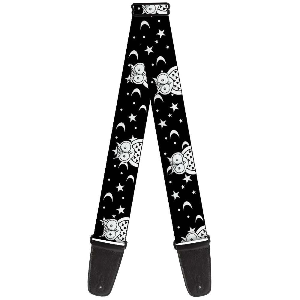 Guitar Strap - Owls Black White2 Guitar Straps Buckle-Down   
