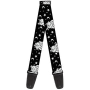 Guitar Strap - Owls Black White2 Guitar Straps Buckle-Down   