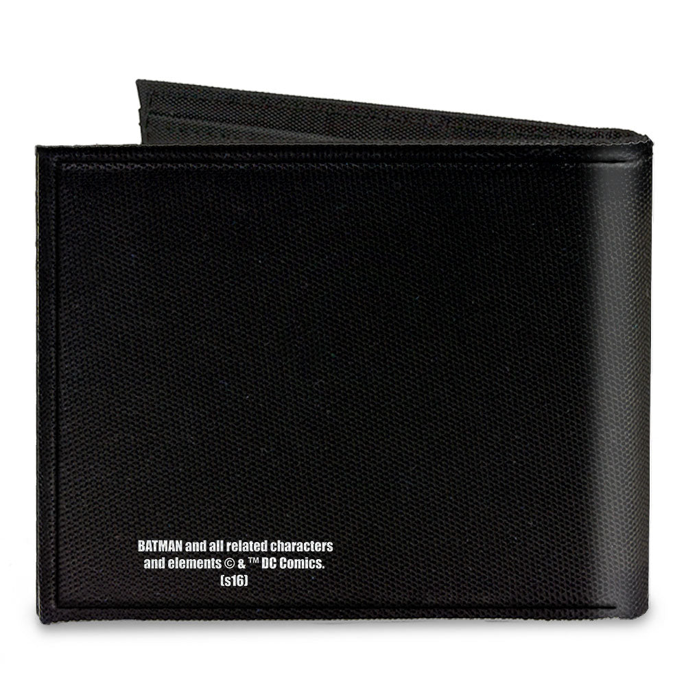 Canvas Bi-Fold Wallet - THE JOKER FOR PRESIDENT Seal Black White Blue Red Canvas Bi-Fold Wallets DC Comics   