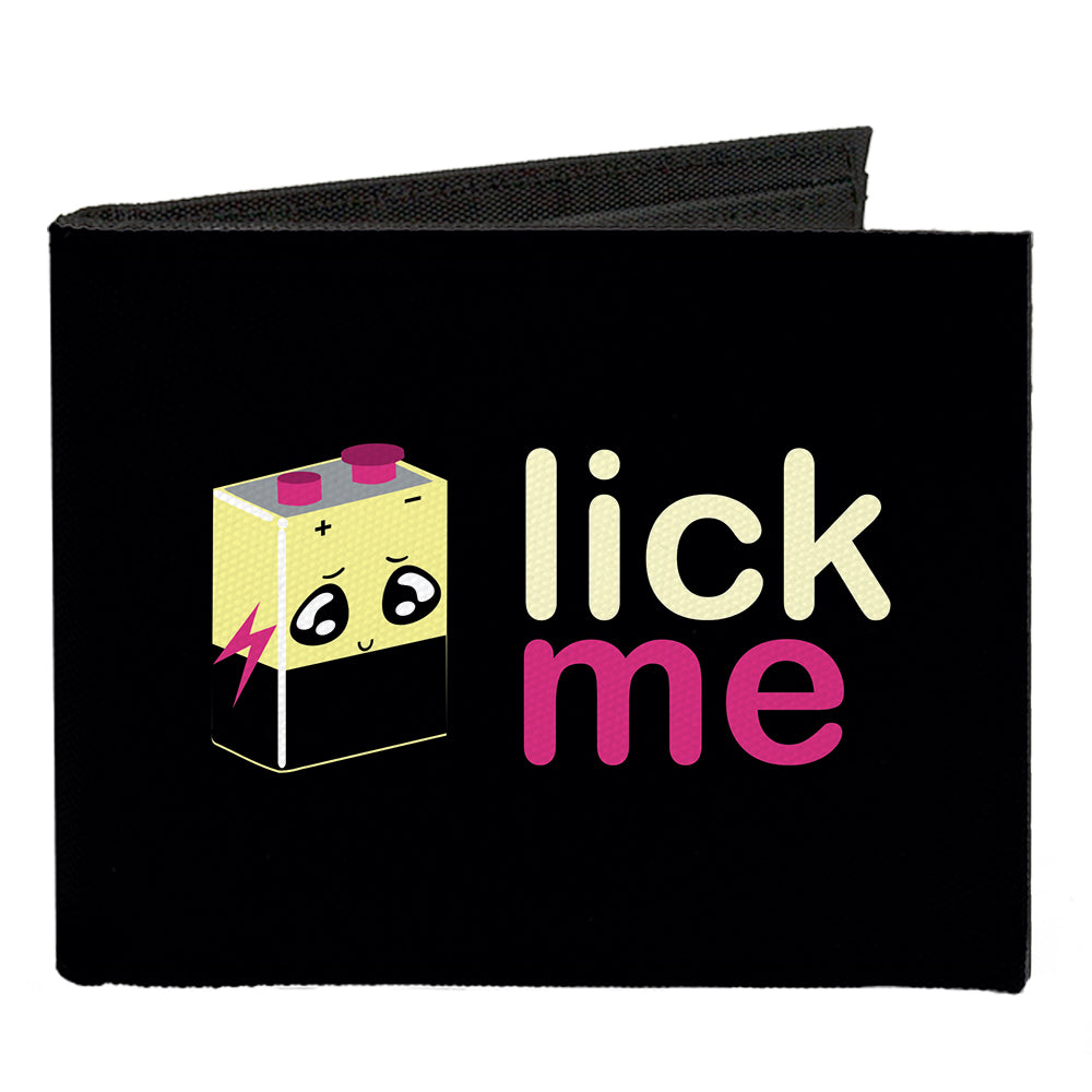 Canvas Bi-Fold Wallet - LICK ME Battery Cartoon Canvas Bi-Fold Wallets Buckle-Down   