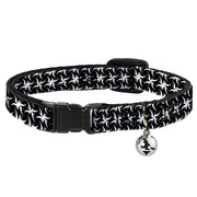 Cat Collar Breakaway - Pinwheel Plumes White Black Breakaway Cat Collars Buckle-Down   