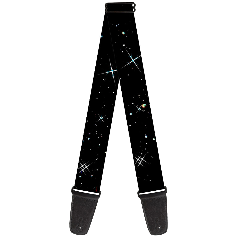 Guitar Strap - Shining Stars Black White Guitar Straps Buckle-Down   