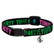 Cat Collar Breakaway - PARTY TIME! Black Green Turquoise Fuchsia Breakaway Cat Collars Buckle-Down   