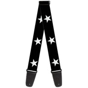 Guitar Strap - Star Black White Guitar Straps Buckle-Down   
