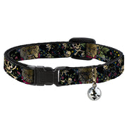 Cat Collar Breakaway - Trust No One CLOSE-UP Black Breakaway Cat Collars Buckle-Down   