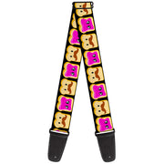 Guitar Strap - Peanut Butter w Mustache & Jelly Guitar Straps Buckle-Down   