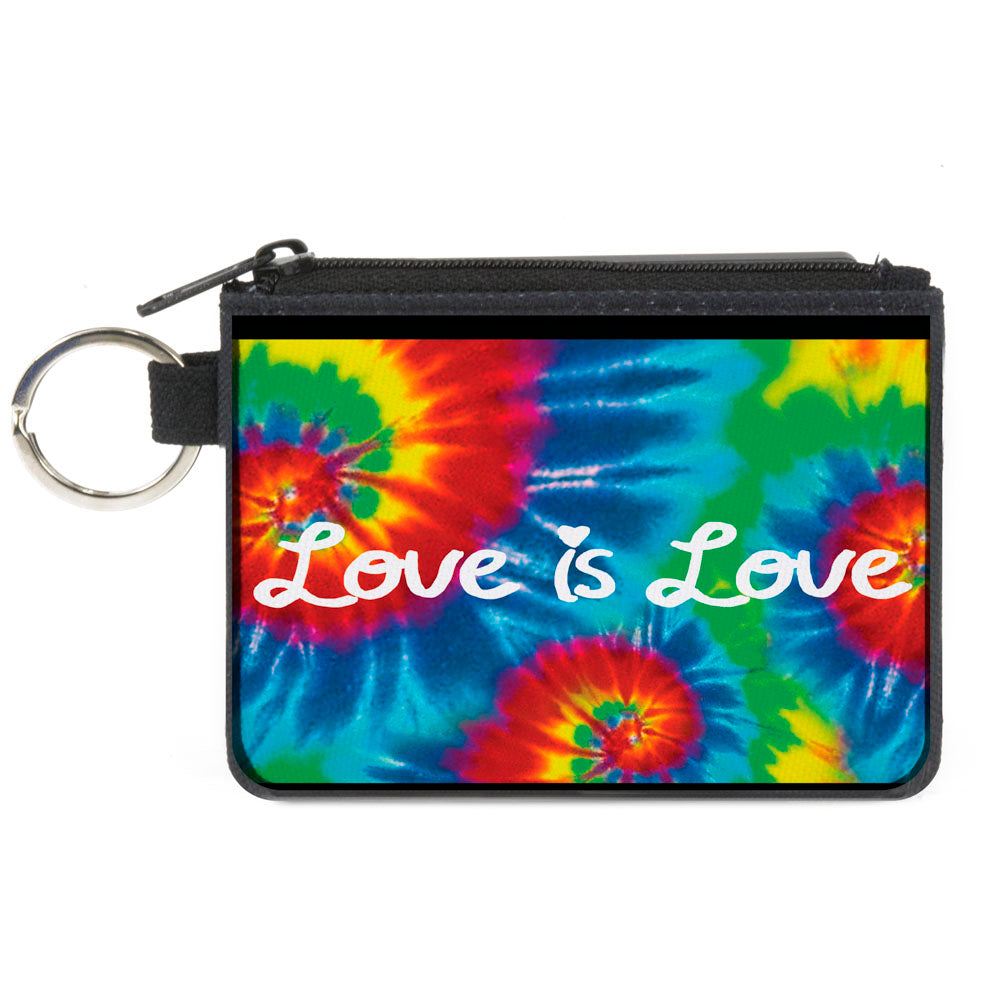 Canvas Zipper Wallet - MINI X-SMALL - LOVE IS LOVE BD Tie Dye White Canvas Zipper Wallets Buckle-Down   