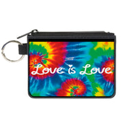 Canvas Zipper Wallet - MINI X-SMALL - LOVE IS LOVE BD Tie Dye White Canvas Zipper Wallets Buckle-Down   