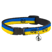 Cat Collar Breakaway with Bell - Ukraine Flag Continuous Breakaway Cat Collars Buckle-Down   