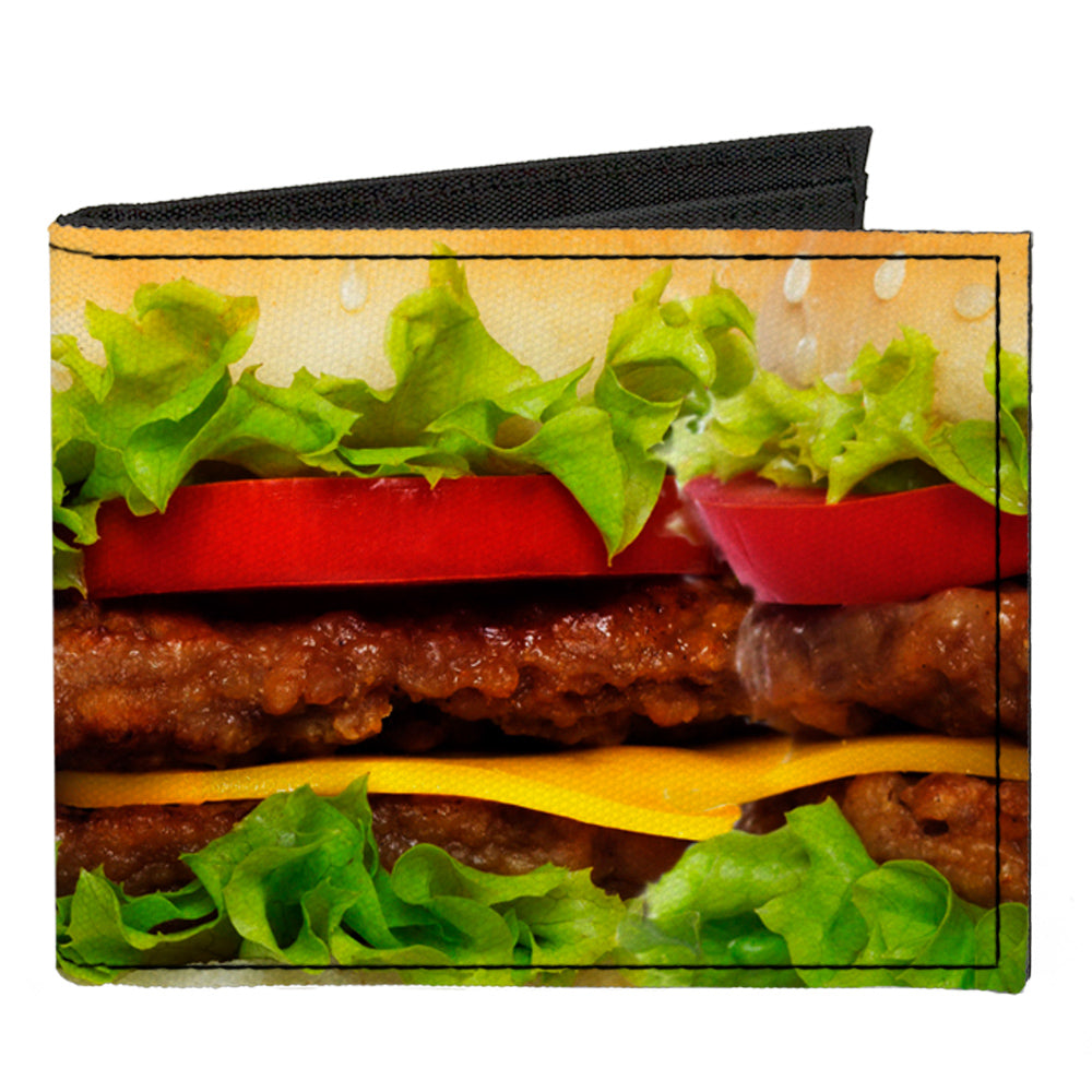 Canvas Bi-Fold Wallet - Vivid Cheeseburger Canvas Bi-Fold Wallets Buckle-Down   