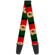 Guitar Strap - Mexico Flag Distressed Painting Guitar Straps Buckle-Down   