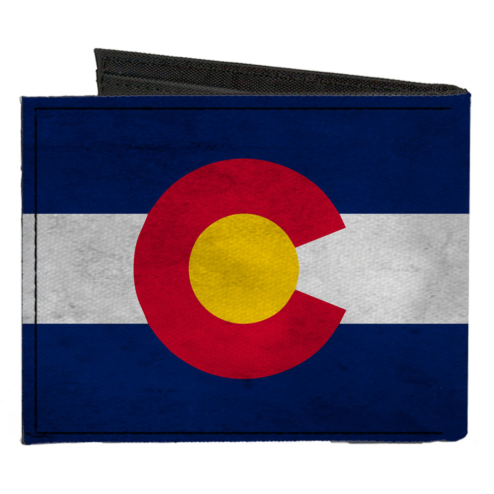 Canvas Bi-Fold Wallet - Colorado Flag3 Vintage Canvas Bi-Fold Wallets Buckle-Down   
