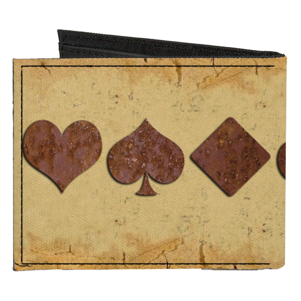 Canvas Bi-Fold Wallet - Suits Tan Stone Canvas Bi-Fold Wallets Buckle-Down   