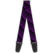 Guitar Strap - Diagonal Stripes Purples Guitar Straps Buckle-Down   